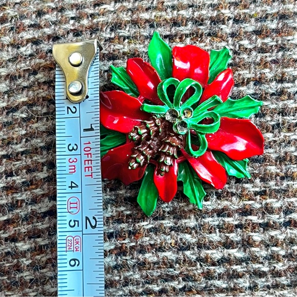 Vintage Poinsettia Wreath, Circa 1950’s - Picture 4 of 10